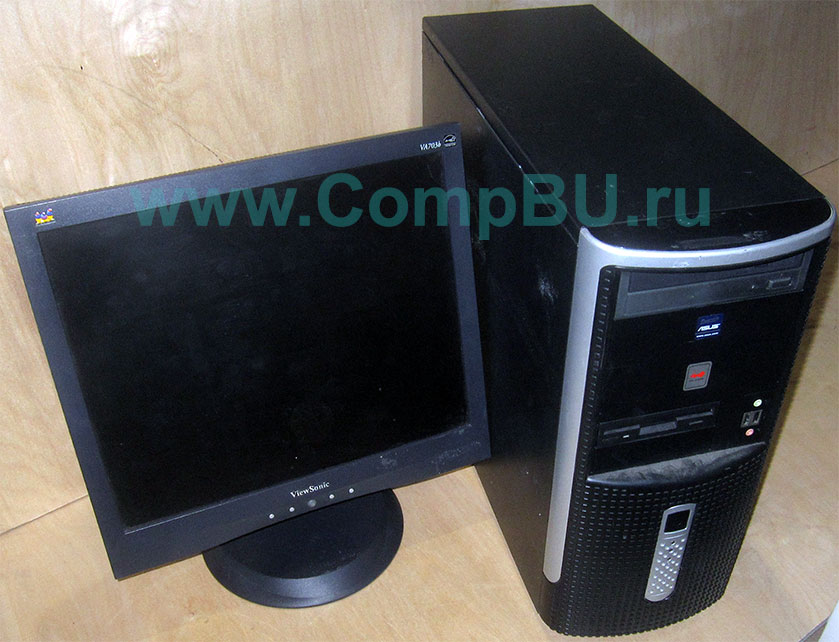 Комплект: одноядерный компьютер Intel Pentium-4 с 1Гб памяти и 17 дюймовый ЖК монитор (Балаково)